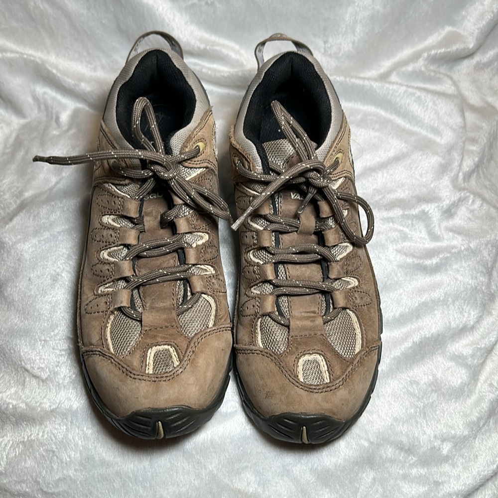 Vasque Mantra Vibram Hiking Trail Shoes Woman’s size 8 Brown Tan Athletic - Picture 2 of 6